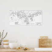 第2次世界大戦ポスター紙のゴワナスの地図(マット) ポスター (キッチン)