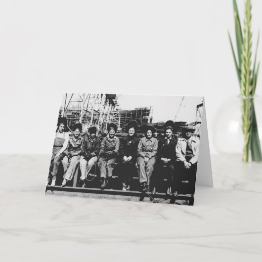 第2次世界大戦中の女性の歓迎グループ カード (正面)