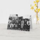 第2次世界大戦中の女性の歓迎グループ カード (黄色い花)