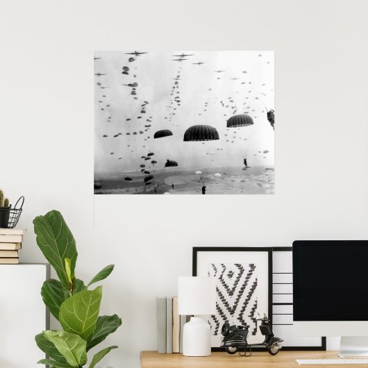 第2次世界大戦中の空中絵画飛行 ポスター (ホームオフィス)