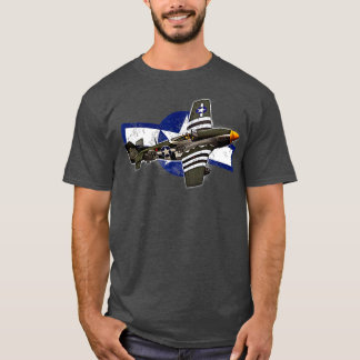 第2次世界大戦戦闘機ウォーバードP51ムスタン1 Tシャツ