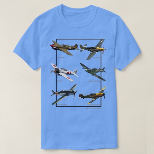 第2次世界大戦戦闘機 Tシャツ (デザイン正面)