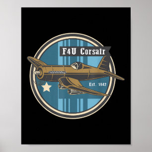 第2次世界大戦戦闘機F4uコルセア第2次世界大戦航空母艦 ポスター