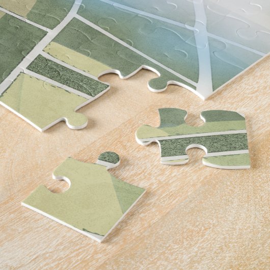 第2次世界大戦戦闘飛行機P-51、P-47、P-47の似顔絵 ジグソーパズル (側面)