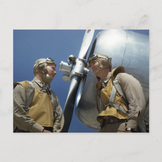 第2次世界大戦海兵隊飛行士 ポストカード (正面)
