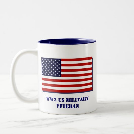 第2次世界大戦米国の軍隊の退役軍人 ツートーンマグカップ (左)