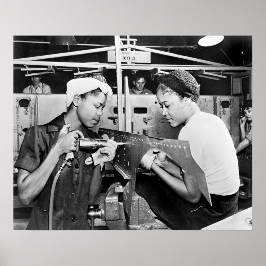 第2次世界大戦航空機工場， 1940年代 ポスター (正面)