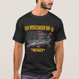 第2次世界大戦艦・朝鮮戦争戦艦ウィスコンシンBB- Tシャツ