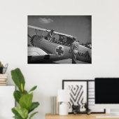 第2次世界大戦赤十字飛行機 ポスター (ホームオフィス)