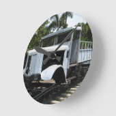 第2次世界大戦軍隊トレインアットザリバークワイブリッジ ラウンド壁時計 (傾斜)