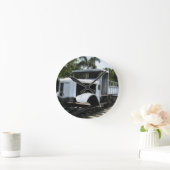 第2次世界大戦軍隊トレインアットザリバークワイブリッジ ラウンド壁時計 (ホーム)