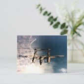 第2次世界大戦飛行中の歴史的戦時の航空機 ポストカード (スタンド正面)