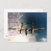 第2次世界大戦飛行中の歴史的戦時の航空機 ポストカード (正面/裏面)