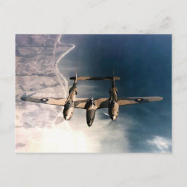 第2次世界大戦飛行中の歴史的戦時の航空機 ポストカード