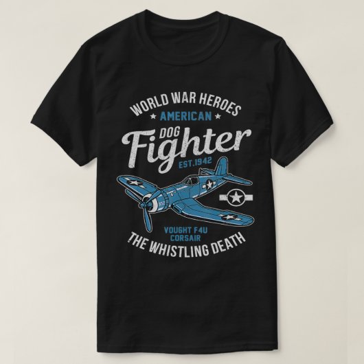 第2次世界大戦飛行機ウォーバーズウォープレーズF4Uコルセア1 Tシャツ (デザイン正面)
