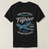 第2次世界大戦飛行機ウォーバーズウォープレーンフォーチュコルセア Tシャツ (デザイン正面)