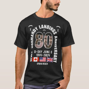 第2次世界大戦80周年記念D-DAYノルマンディ着陸 Tシャツ