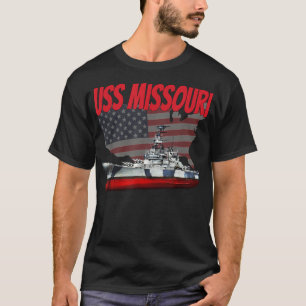 第2次世界大戦&冷戦退役軍人戦艦USSミズーリBB-63 Tシャツ