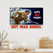 第2次世界大戦--買戦争債 ポスター (キッチン)