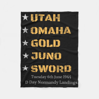 第2次世界大戦Dデイビーチ第二次世界大戦2陸軍英雄ノルマンディーL フリースブランケット