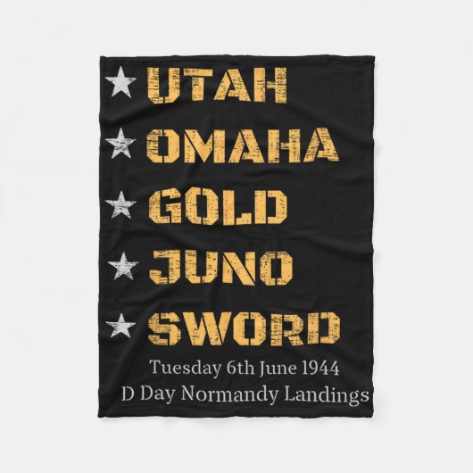 第2次世界大戦Dデイビーチ第二次世界大戦2陸軍英雄ノルマンディーL フリースブランケット (正面)
