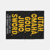 第2次世界大戦Dデイビーチ第二次世界大戦2陸軍英雄ノルマンディーL フリースブランケット (正面(横))