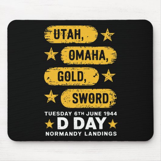第2次世界大戦Dデイビーチ第二次世界大戦2陸軍英雄ノルマンディーL マウスパッド (正面)