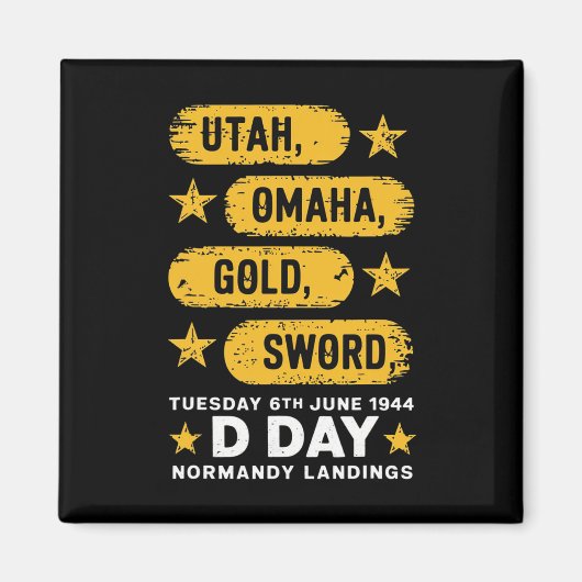 第2次世界大戦Dデイビーチ第二次世界大戦2陸軍英雄ノルマンディーL マグネット (正面)