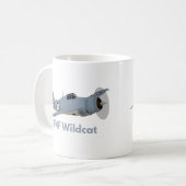 第2次世界大戦F4F山猫飛行機 コーヒーマグカップ (正面左)