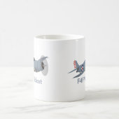 第2次世界大戦F4F山猫飛行機 コーヒーマグカップ (中央)