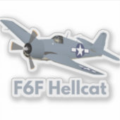 第2次世界大戦F6Fヘルcat飛行機 シール (正面)