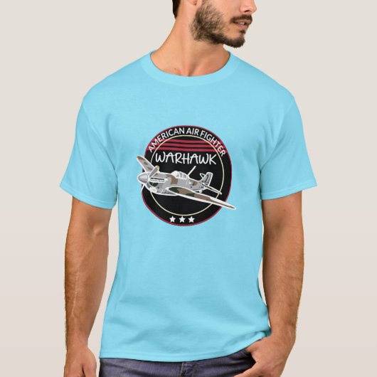 第2次世界大戦P-40ワルシャーク飛行機 Tシャツ (正面)