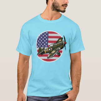 第2次世界大戦P-40ワルホーク Tシャツ