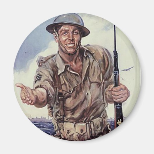 第2次世界大戦USMC 1 マグネット (正面)