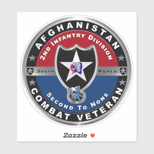 第2歩兵師団アフガニスタン退役軍人車 シール (シート)