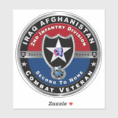 第2歩兵師団アフガニスタン・イラク退役軍人 シール (シート)