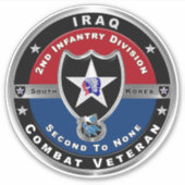 第2歩兵師団イラクのベテランカー シール (正面)