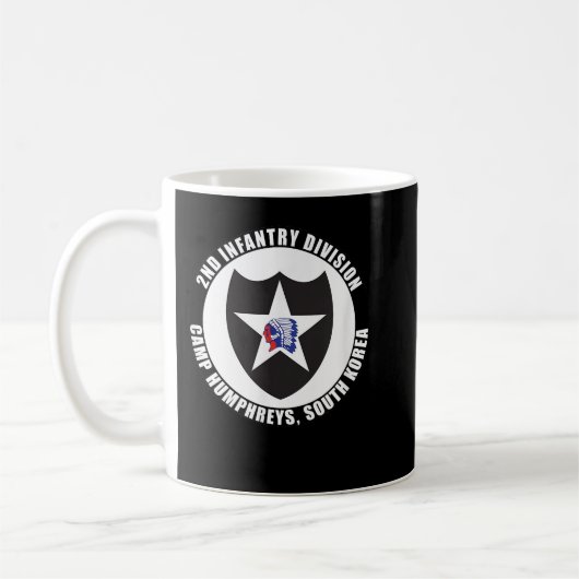第2歩兵師団キャンプ韓軍記章 コーヒーマグカップ (左)
