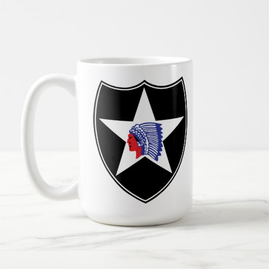 第2歩兵師団パッチ統一された州 コーヒーマグカップ (左)