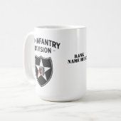 第2歩兵師団パッチ – カスタマイズ可能 コーヒーマグカップ (正面左)