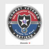 第2歩兵師団戦闘退職した退役軍人車 シール (シート)