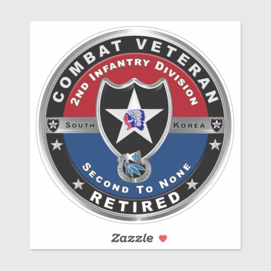 第2歩兵師団戦闘退職した退役軍人車 シール (シート)