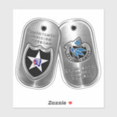 第2歩兵師団犬タグ車 シール (シート)