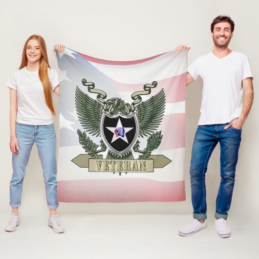 第2歩兵師団退役軍人 フリースブランケット (インサイチュ)