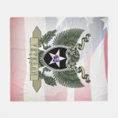 第2歩兵師団退役軍人 フリースブランケット (正面(横))