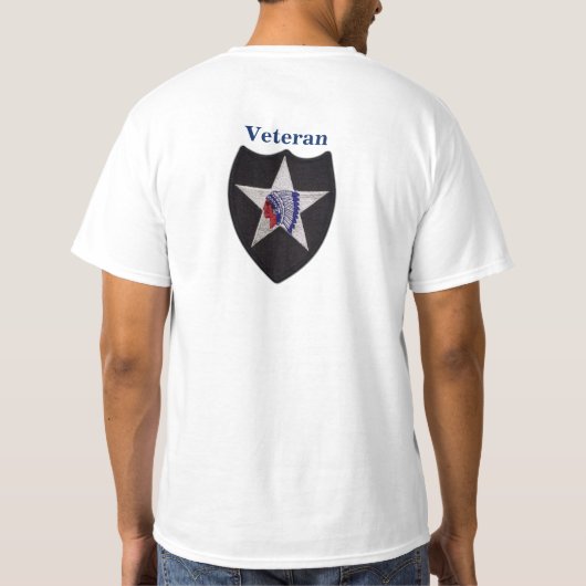 第2歩兵師団2番目のID退役軍人ベットパッチ Tシャツ (裏面)