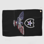 第2歩兵師団「インディアンヘッド師団」イーグル ゴルフタオル (横)