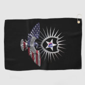 第2歩兵師団「インディアンヘッド師団」カスタム ゴルフタオル (横)