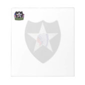 第2歩兵部門退役軍人パッチメモ帳 ノートパッド (正面)