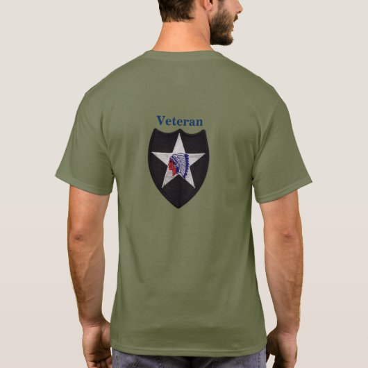 第2歩兵部隊第2 IDの退役軍人はパッチを診察します Tシャツ (裏面)
